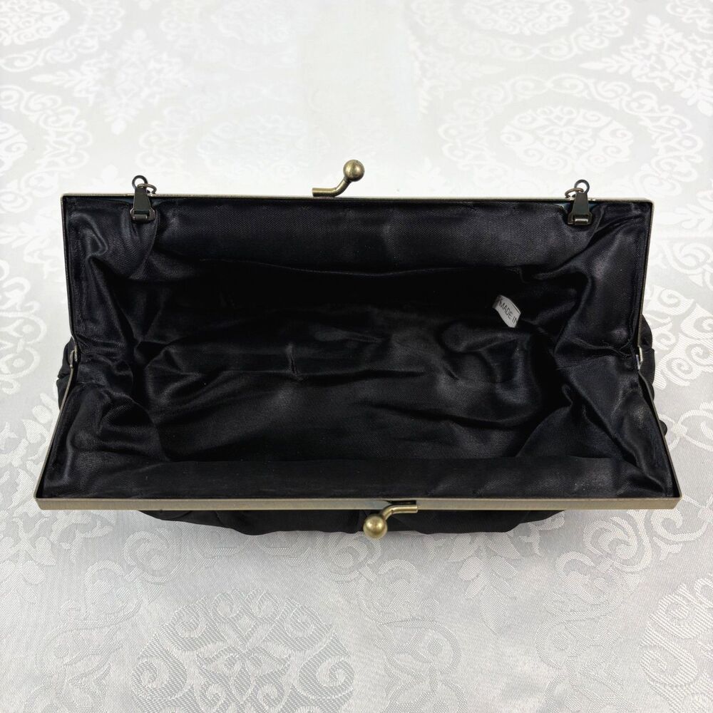 Vintage Bag Clutch Chain Quilted Classy Cocktail Event Wedding Guest Party - Picture 4 of 8